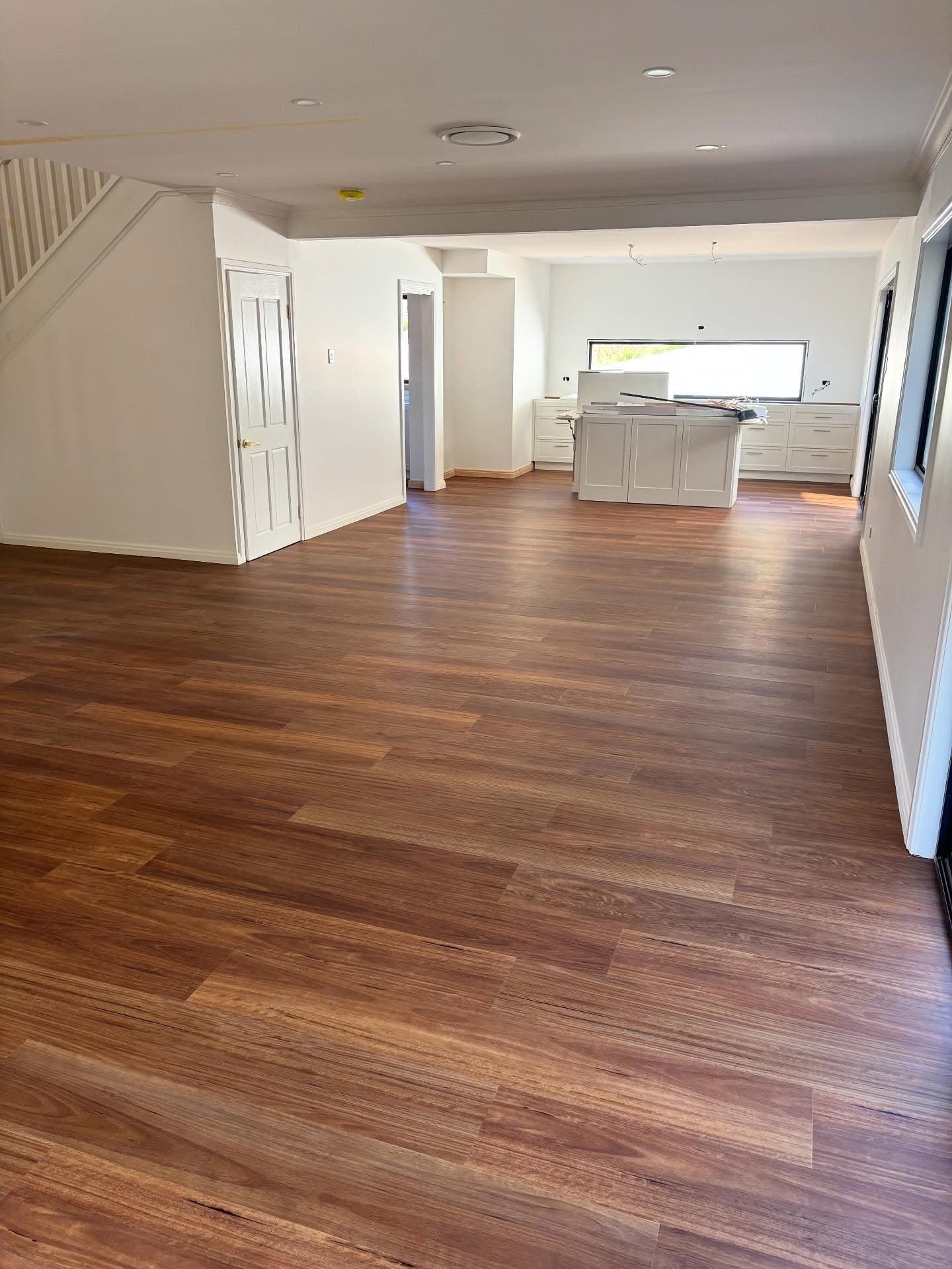 Newly installed vinyl plank flooring in the kitchen of a Gateshead family home — DFO Flooring Newcastle