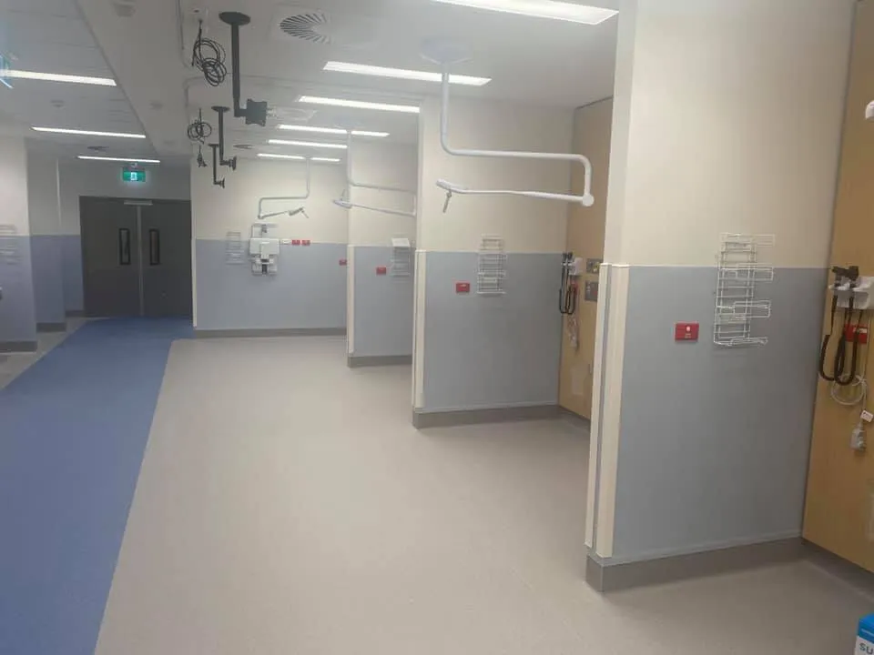 John Hunter Hospital ED upgrade — commercial flooring installation Newcastle